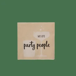 CASA PARTY PEOPLE Set Di 20 Tovaglioli Beige| Tovaglioli
