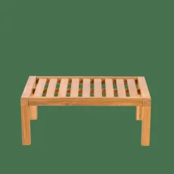 CASA PAULETTE Tavolo & Pouf Lounge Naturale| Tavolini Da Giardino|Set Lounge