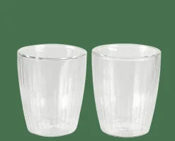 CASA PAUSA Bicchiere 2a Parete Set Di 2 25 CL Trasparente| Bicchieri Da Caffè|Bicchieri Da Tè