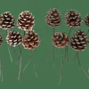 CASA PINECONE Pigne Set Da 6 2 Colori Bianco, Argentato| Autunno
