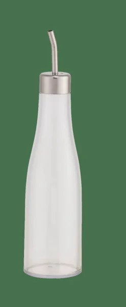CASA PURE Bottiglietta Per Olio Argentato, Trasparente| Bottiglie Per Olio