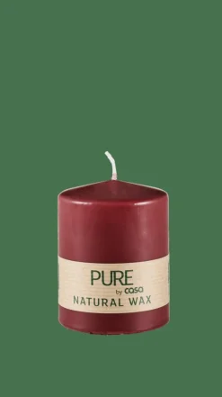CASA PURE Candela Cilindrica Rosso Scuro| Candele