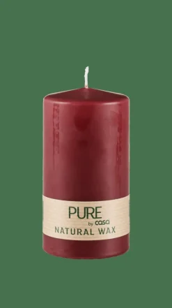 CASA PURE Candela Cilindrica Rosso Scuro| Candele