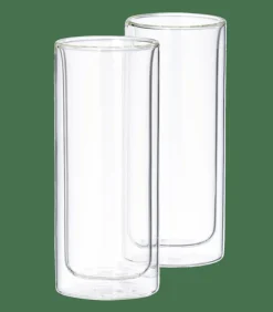 CASA RELAX Bicchieri A Doppia Parete,set Di 2 30 CL Trasparente| Bicchieri Da Caffè|Bicchieri Da Tè