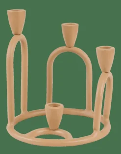 CASA RINGS Candeliere Per 4 Candele Marrone Chiaro| Candelieri