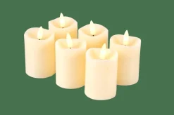 CASA RUSTIC Candele Led Set Da 6 Avorio| Candele Led