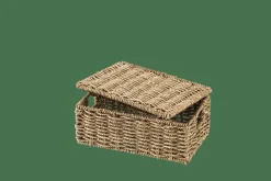 CASA SEAGRASS Cesto Portatutto S Con Coperchio Naturale| Cesti Portatutto