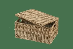 CASA SEAGRASS Cesto Portatutto M Con Coperchio Naturale| Cesti Portatutto