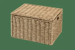 CASA SEAGRASS Cesto Portatutto L Con Coperchio Naturale| Cesti Portatutto