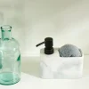 CASA SHADOW Dispenser Sapone Con Spugna Nero, Bianco| Lavare I Piatti