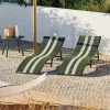 CASA SILVES Lettino Set Di 2 Cachi A Righe| Lettini