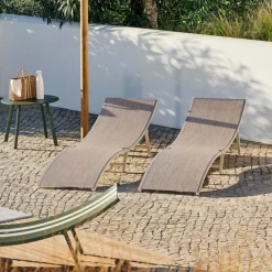 CASA SILVES Lettino Set Di 2 Sabbia| Lettini
