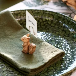 CASA SQUIRREL Soprammobile Dorato| Figurine Decorative|Autunno