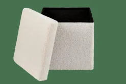 CASA STOR Pouf Pieghevole Con Contenitore Bianco| Kids|Pouf Portatutto