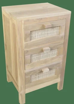CASA TECK Armadio A 3 Cassetti Naturale| Cassettiere
