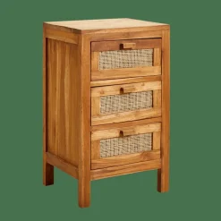 CASA TECK Armadio A 3 Cassetti Naturale| Cassettiere