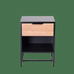CASA TRENTON Comodino Nero, Naturale| Comodini|Cassettiere
