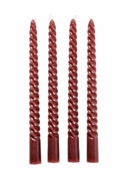 CASA TWIST Candele Intrecciate Set Di 4 Arancione| Candele