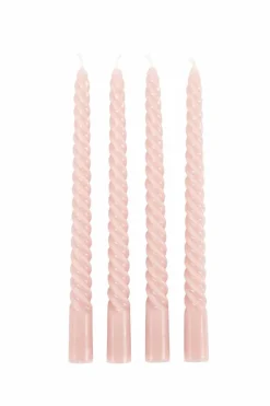 CASA TWIST Candele Intrecciate Set Di 4 Arancione| Candele