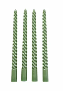 CASA TWIST Candele Intrecciate Set Di 4 Rosso| Candele