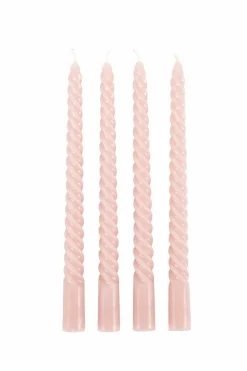 CASA TWIST Candele Intrecciate Set Di 4 Rosso| Candele
