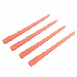 CASA TWIST Candele Intrecciate Set Di 4 Rosa| Candele