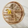 CASA WAYI Scaffale Pensile Naturale| Scaffali Da Parete