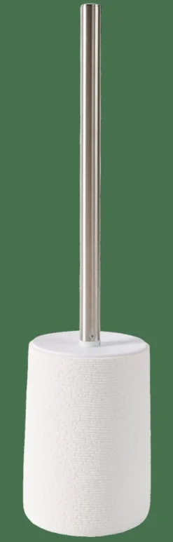 CASA WHITE ELEGANCE Scopino WC In Supporto Bianco, Argentato| Accessori Per Il Wc