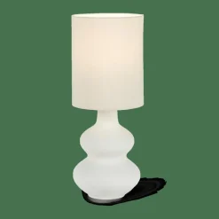 CASA WHITESTONE Lampada Tav+paralume E27 Bianco Antico| Lampade Da Tavolo