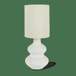 CASA WHITESTONE Lampada Tav+paralume E27 Bianco Antico| Lampade Da Tavolo