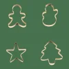 CASA X-MAS GOLD Formine Coppaimpasto Set Di 4 Dorato| Utensili Da Forno|Stampi