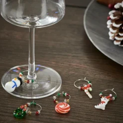 CASA X-MAS Segnabicchieri Set Di 6 Multicolore| Accessori Per Cocktail