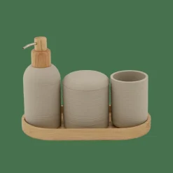 CASA YUKI Dispenser Per Sapone Naturale, Beige| Accessori Da Lavandino