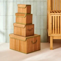 CASA ZEN Cesto Per Sistemare Con Manici Naturale| Scatole
