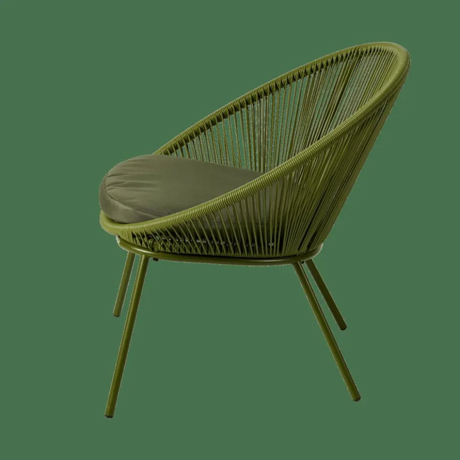 CASA PAPAYO Sedia Lounge Con Cuscino Verde| Sedie Lounge